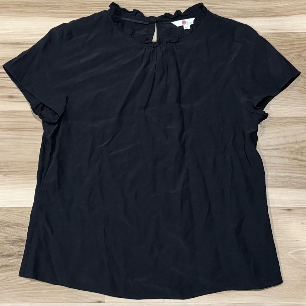 Boden Black Short Sleeve Blouse